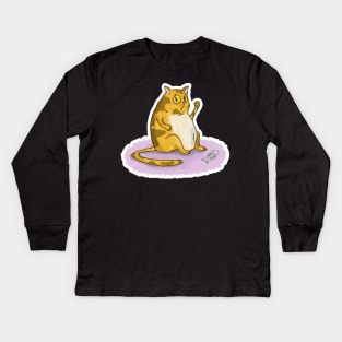 Cute fat cat Kids Long Sleeve T-Shirt